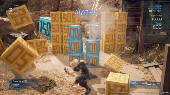 final fantasy vii remake whack-a-box mini-game